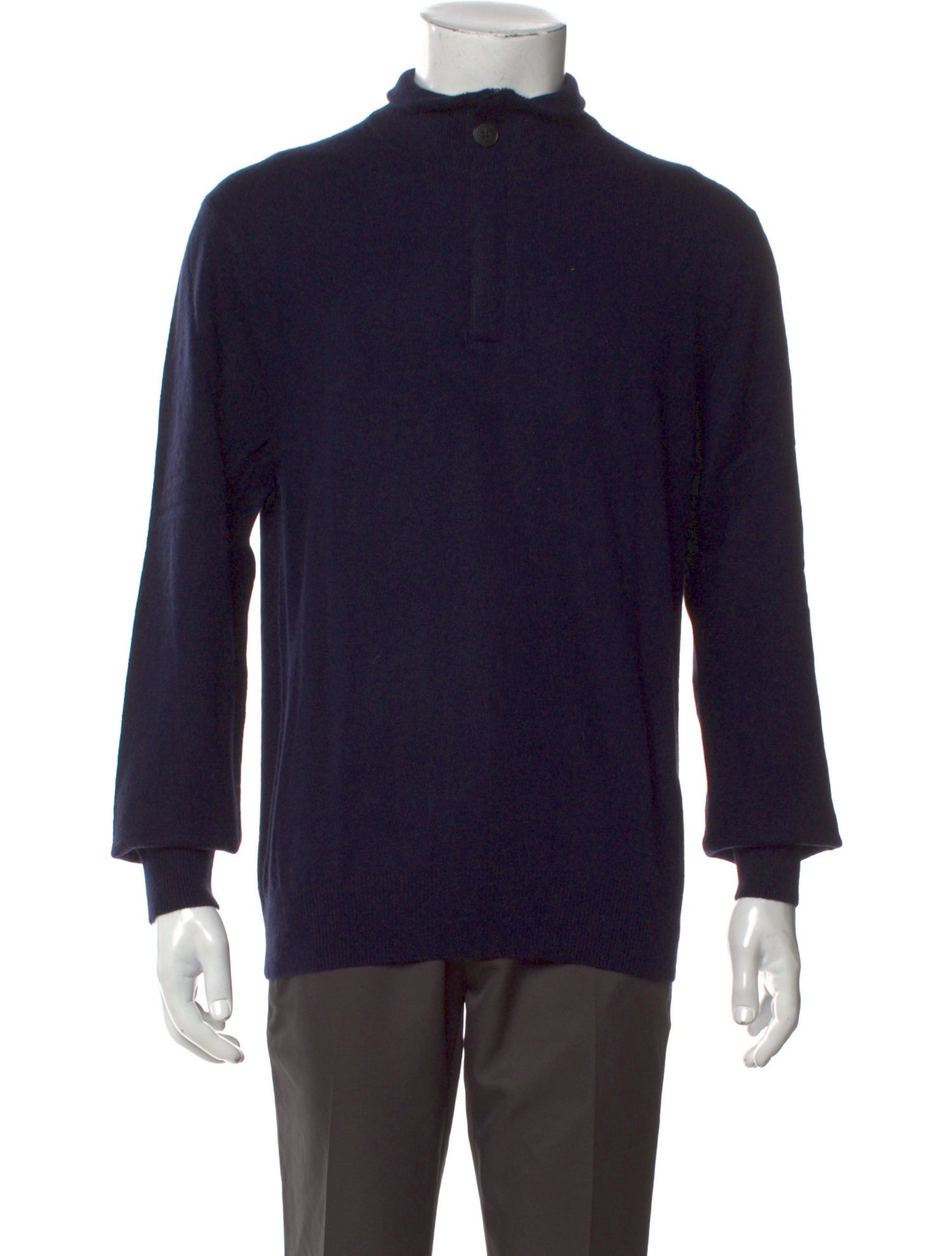 Neiman Marcus Cashmere Mock Neck Polo Sweater w/ Tags