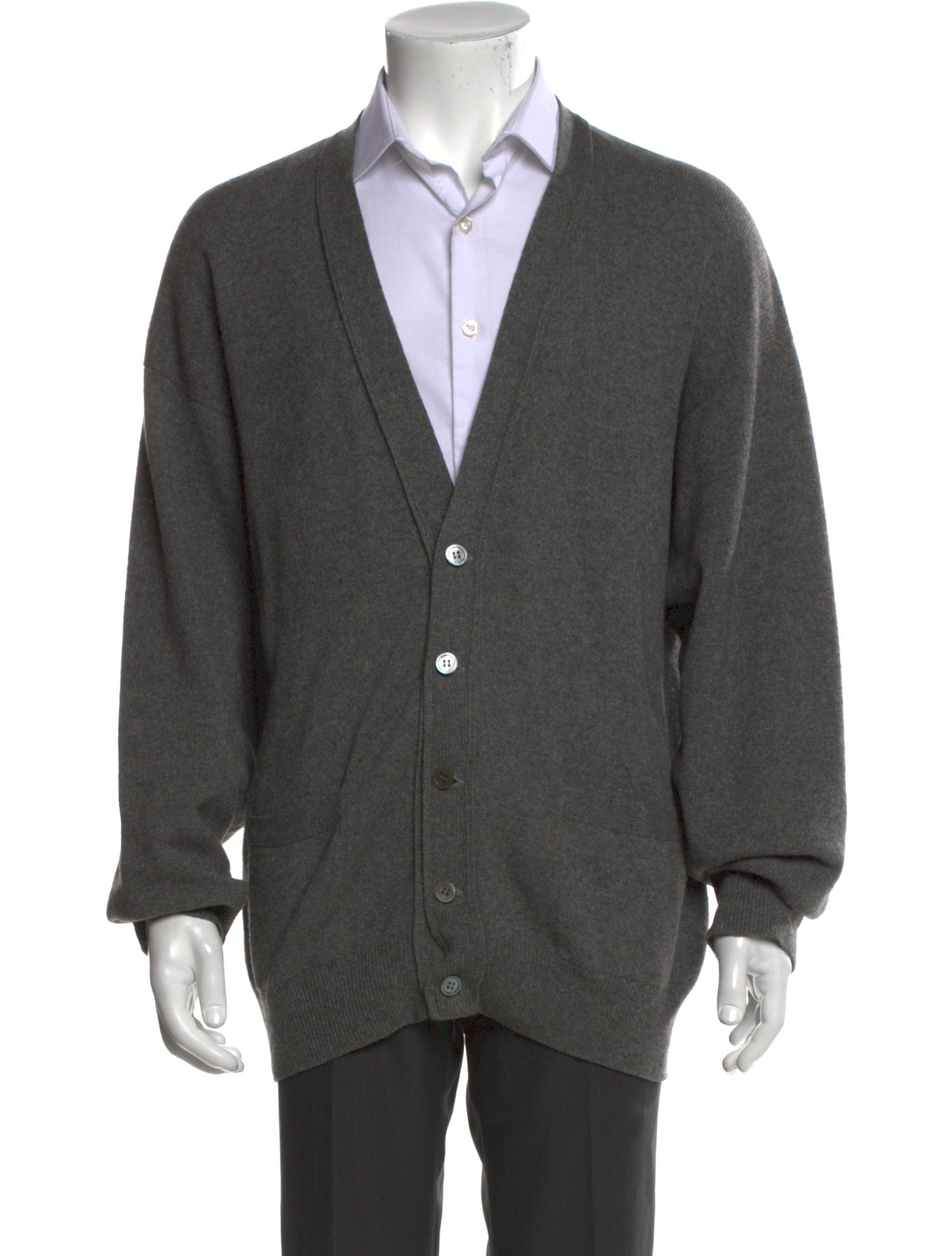 Neiman Marcus Cashmere V-Neck Cardigan