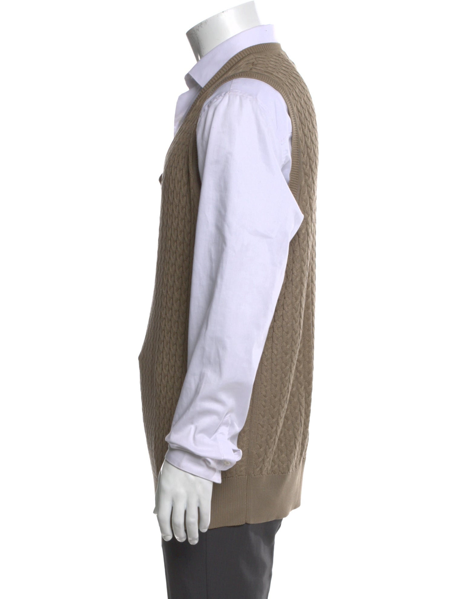 Neiman Marcus Silk Colorblock Pattern Sweater Vest