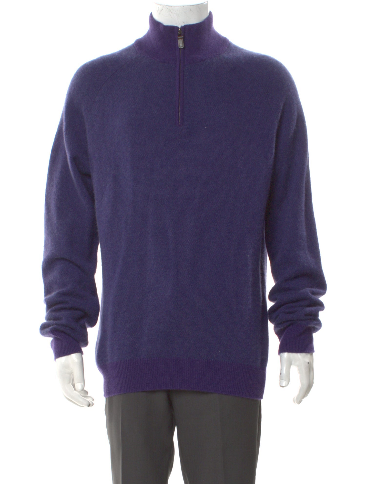 Neiman Marcus Cashmere Mock Neck Pullover