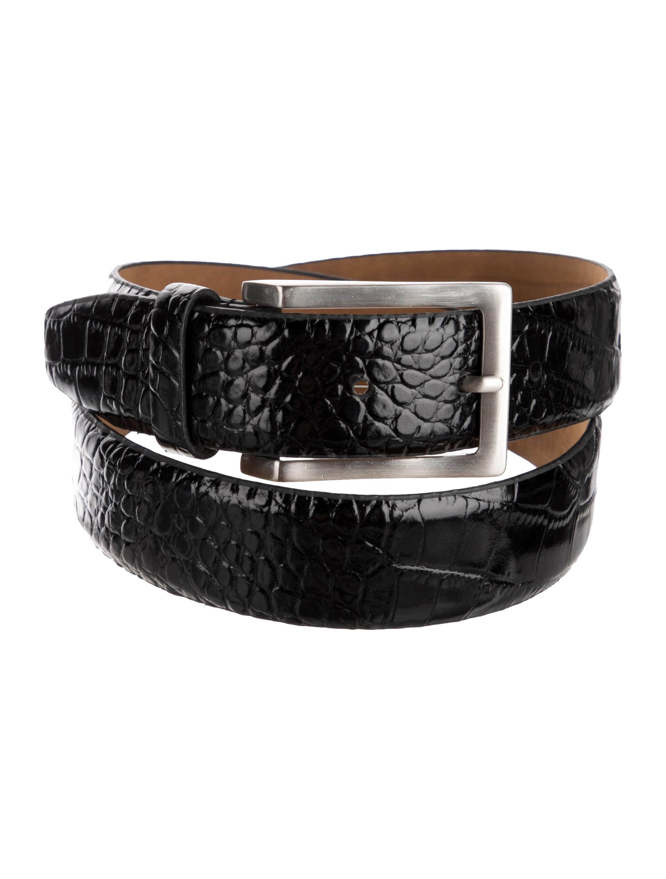 Neiman Marcus Embossed Leather Waist Belt