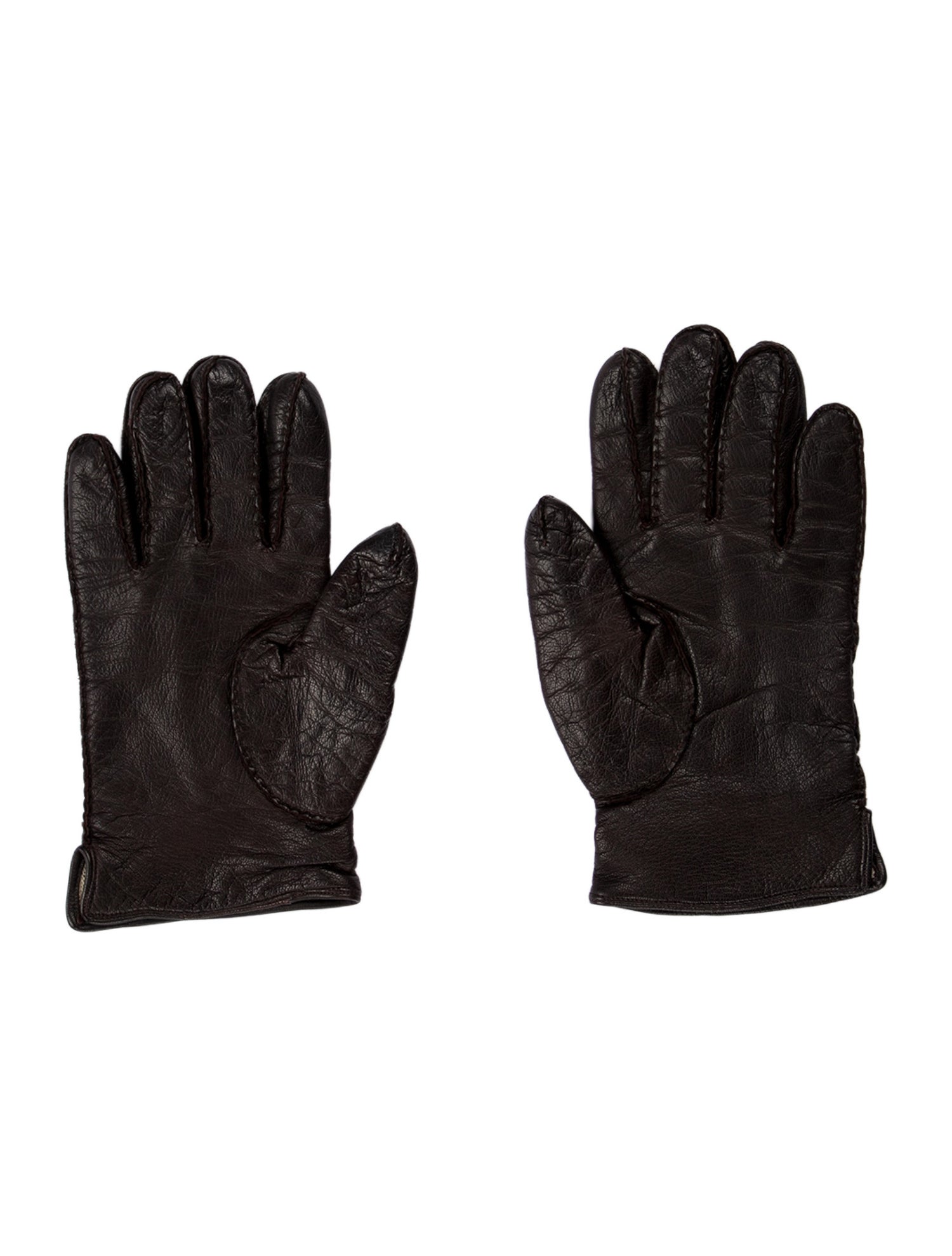 Neiman Marcus Leather Winter Gloves