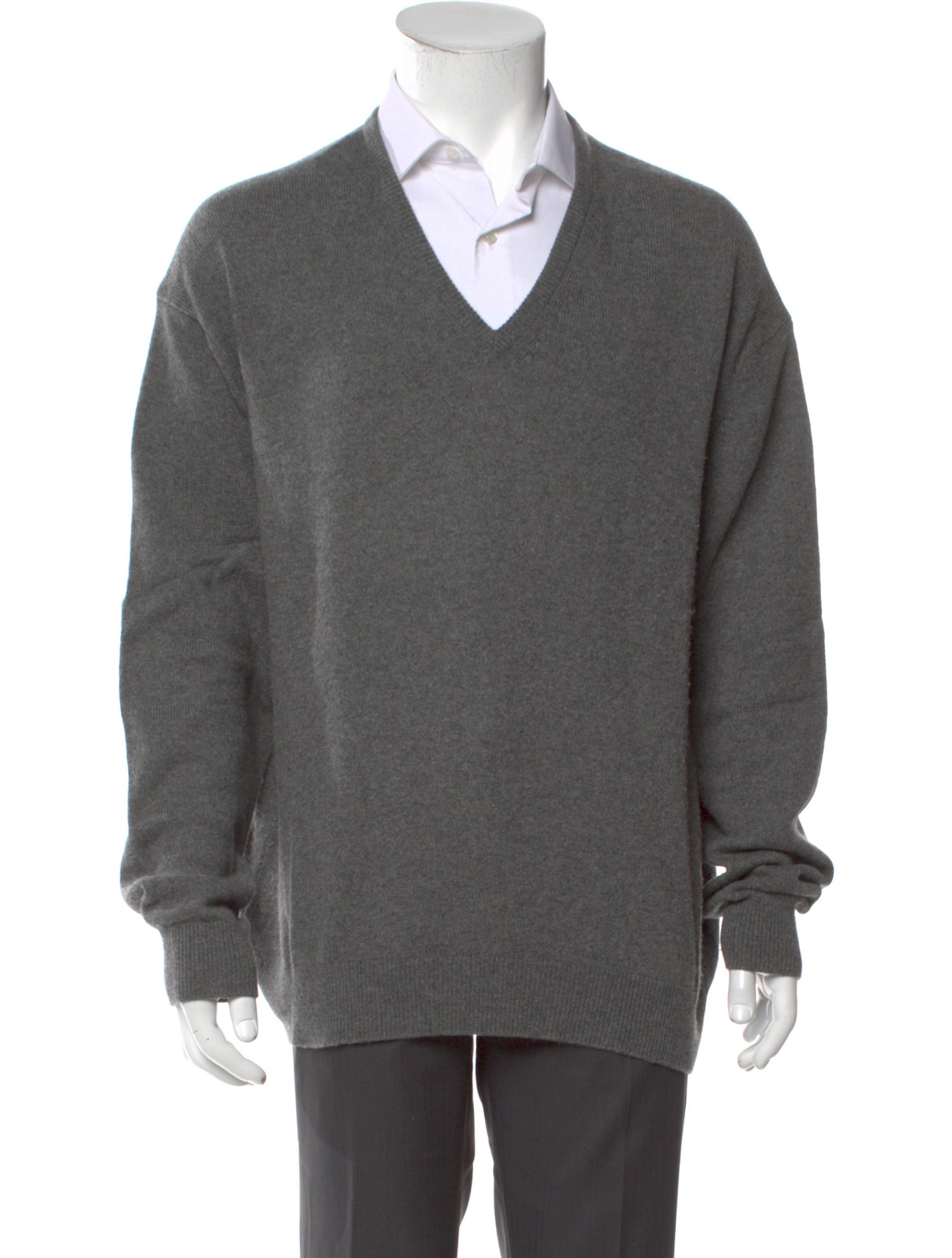 Neiman Marcus Cashmere V-Neck Pullover