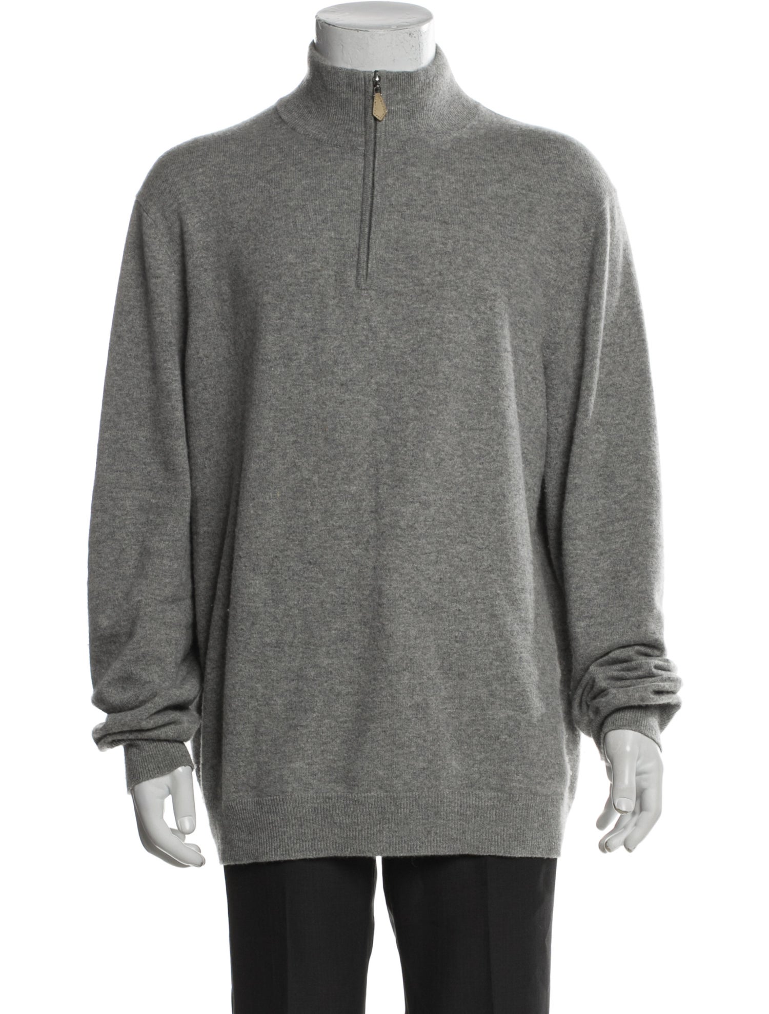 Neiman Marcus Cashmere Mock Neck Pullover