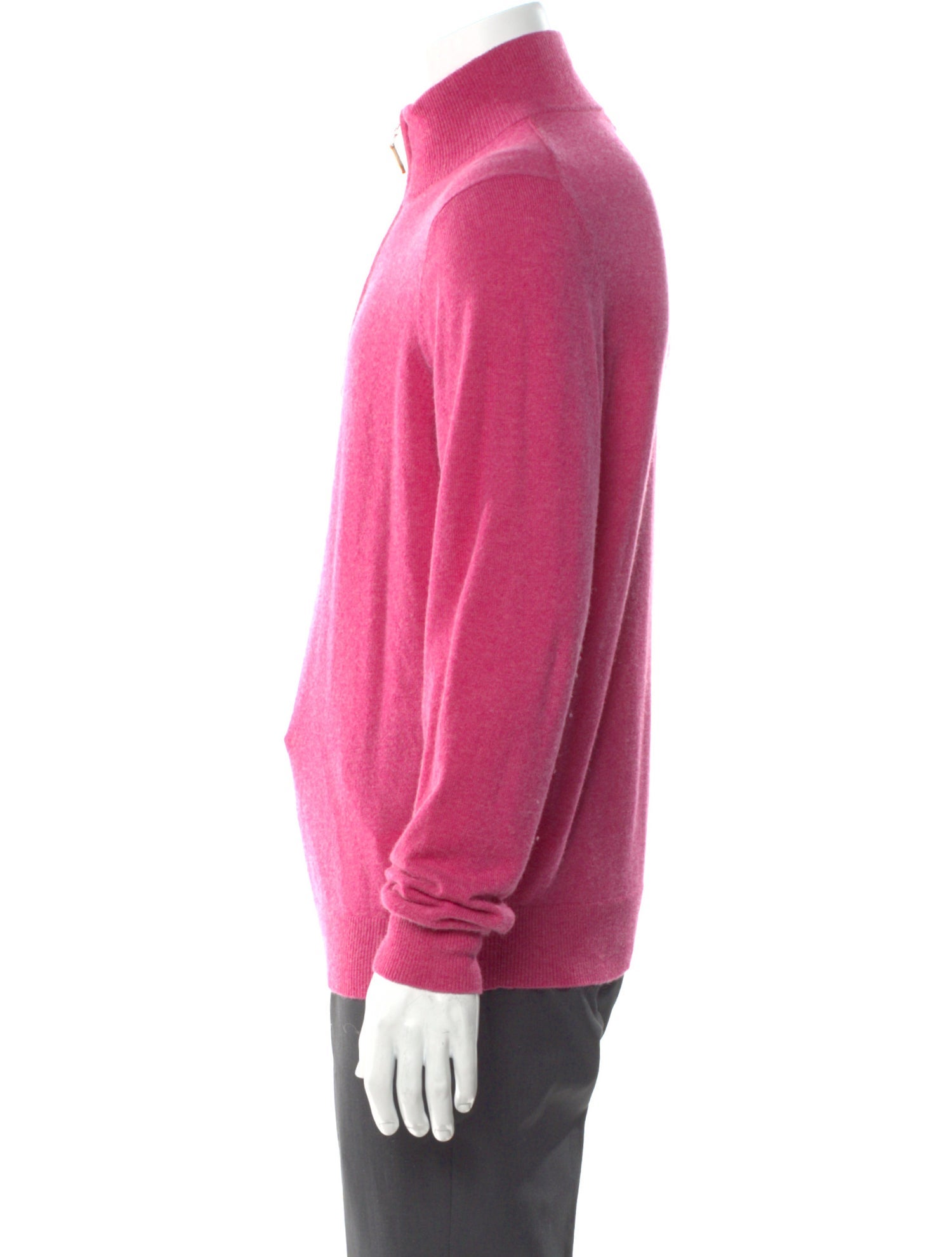 Neiman Marcus Cashmere Mock Neck Polo Sweater