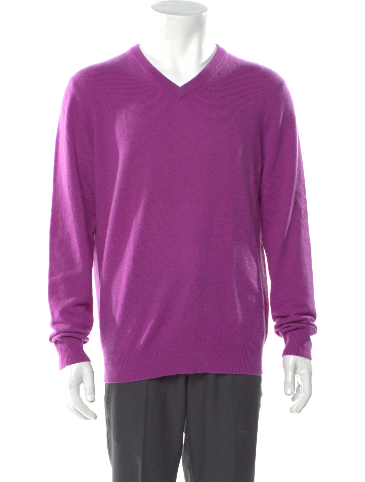 Neiman Marcus Cashmere V-Neck Pullover