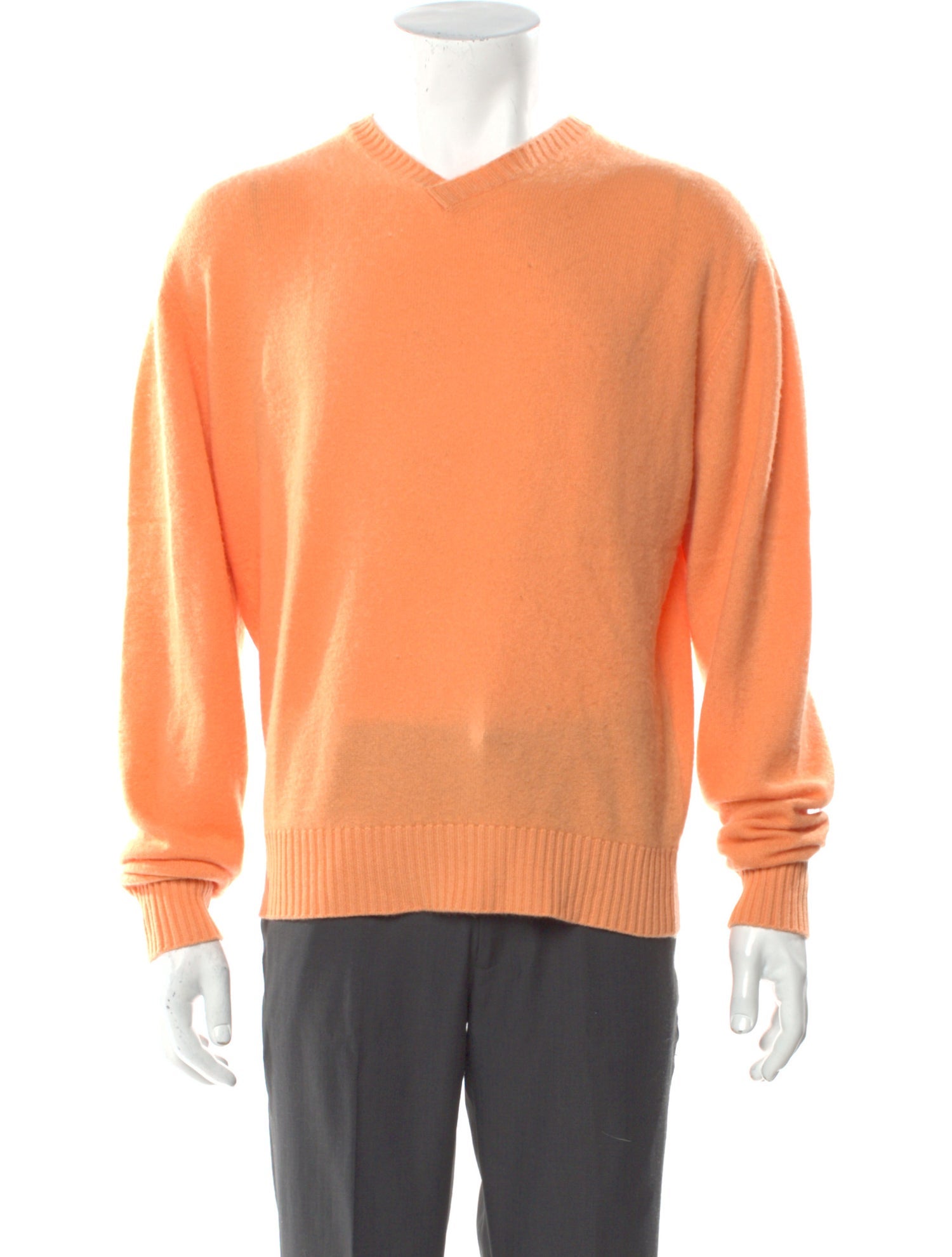 Neiman Marcus V-Neck Long Sleeve Pullover