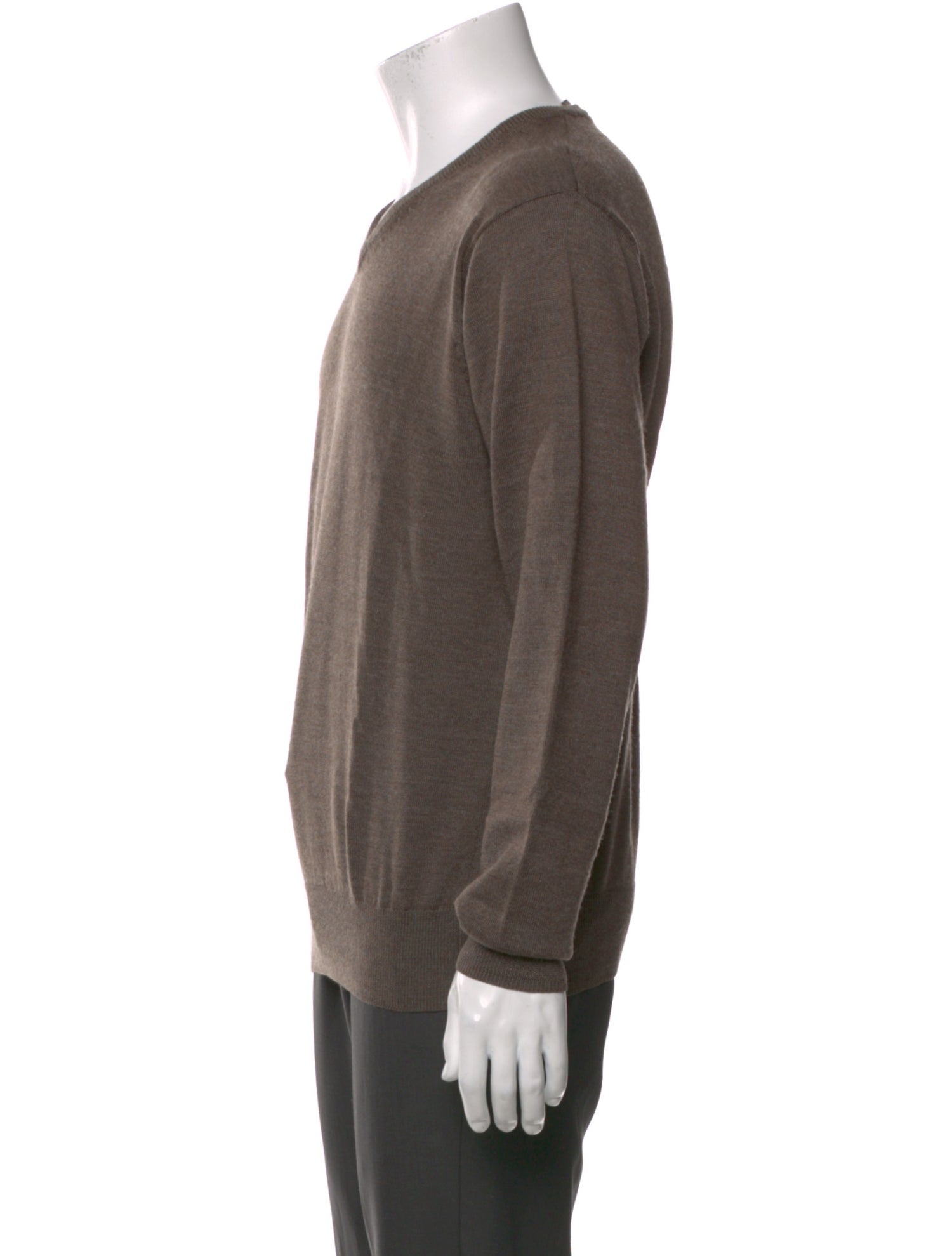 Neiman Marcus Merino Wool V-Neck Pullover
