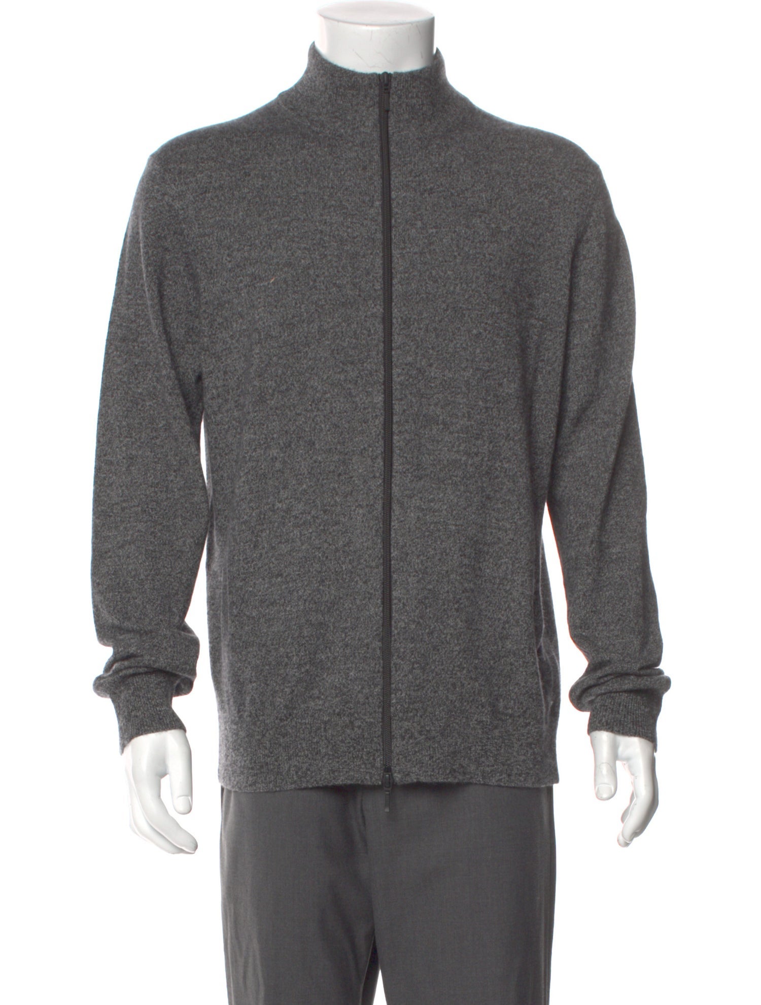 Neiman Marcus Cashmere Mock Neck Cardigan
