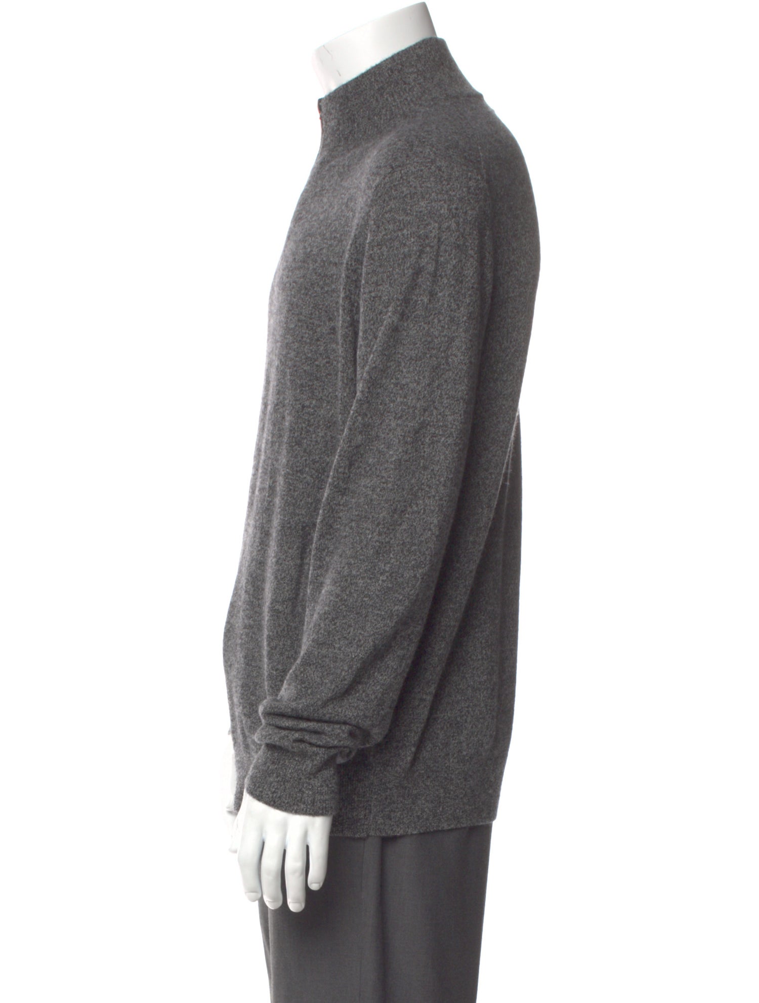 Neiman Marcus Cashmere Mock Neck Cardigan