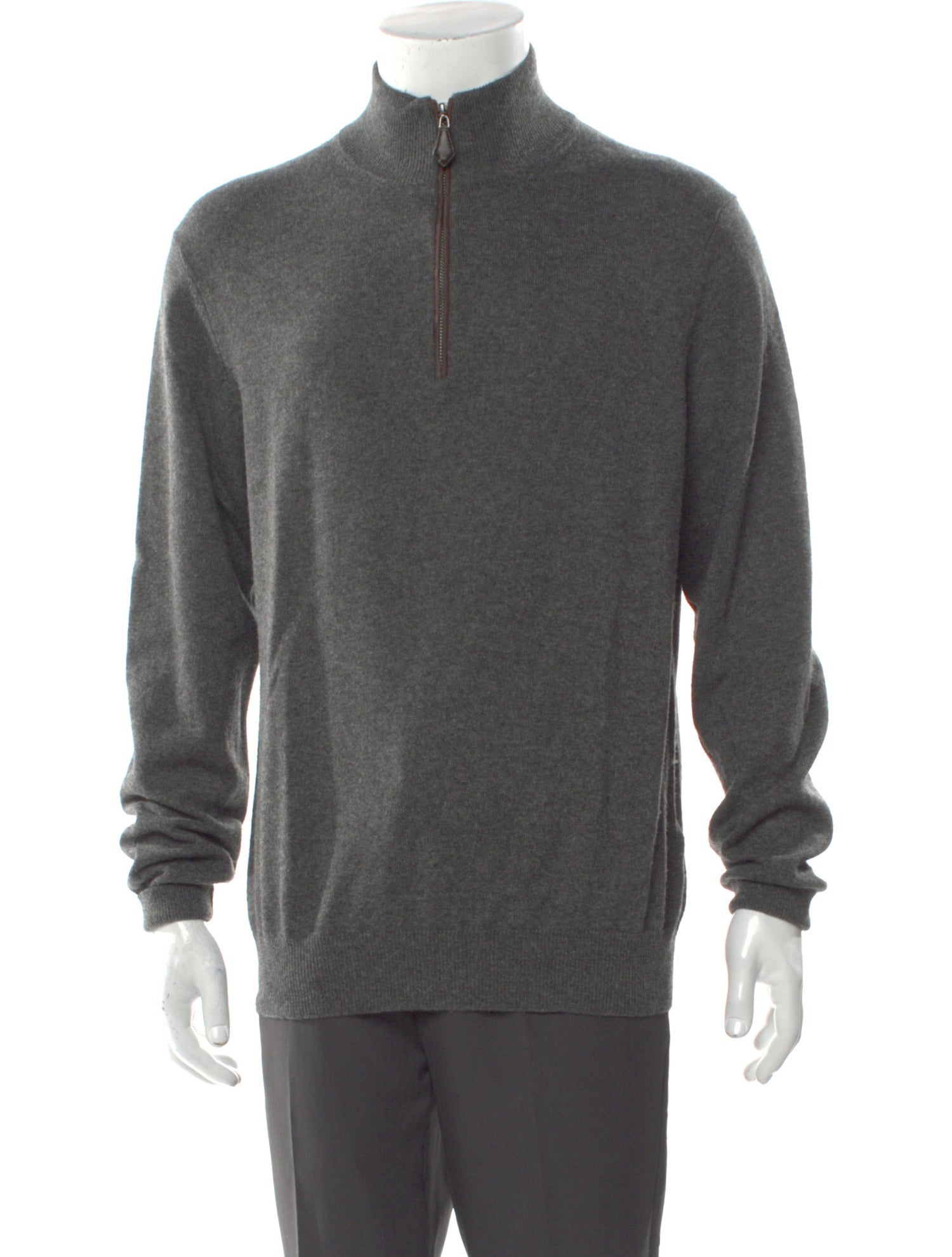 Neiman Marcus Cashmere Mock Neck Pullover