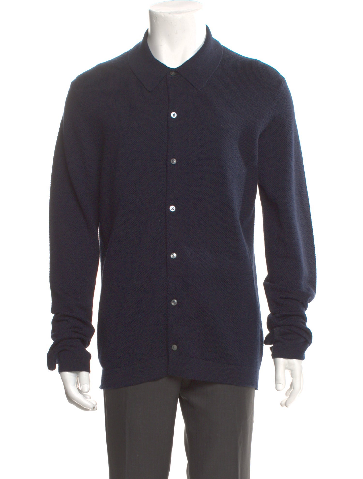 Neiman Marcus Merino Wool V-Neck Cardigan