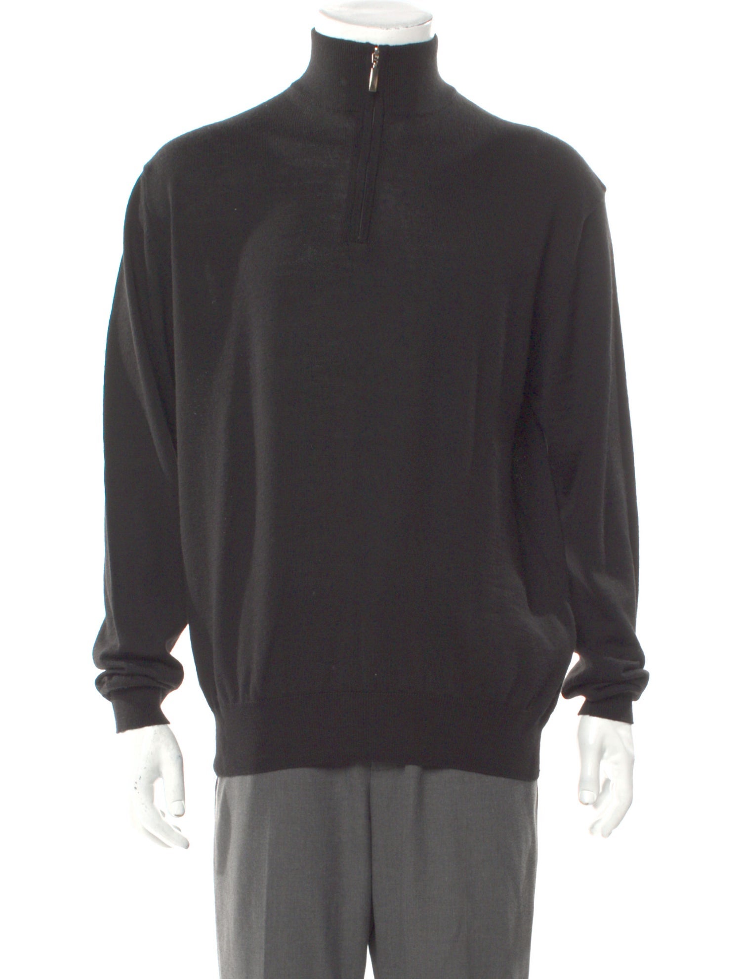 Neiman Marcus Mock Neck Long Sleeve Pullover