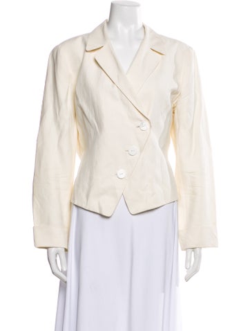 Pre-owned Neiman Marcus Silk Blazer In Neutral