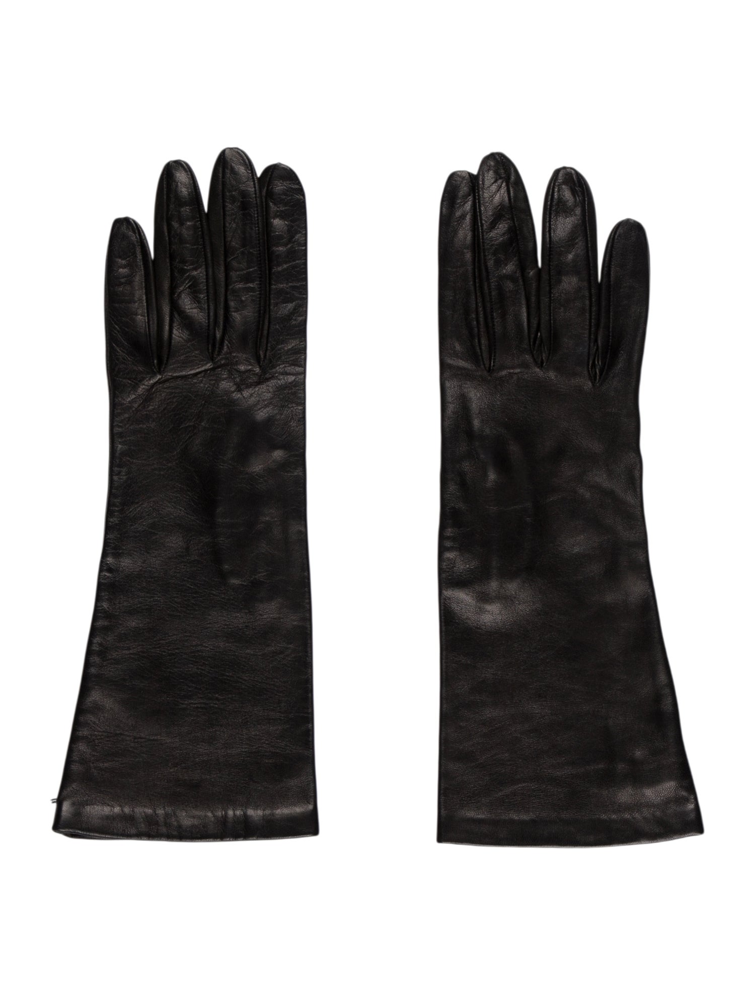Neiman Marcus Leather Mid-Length Glove