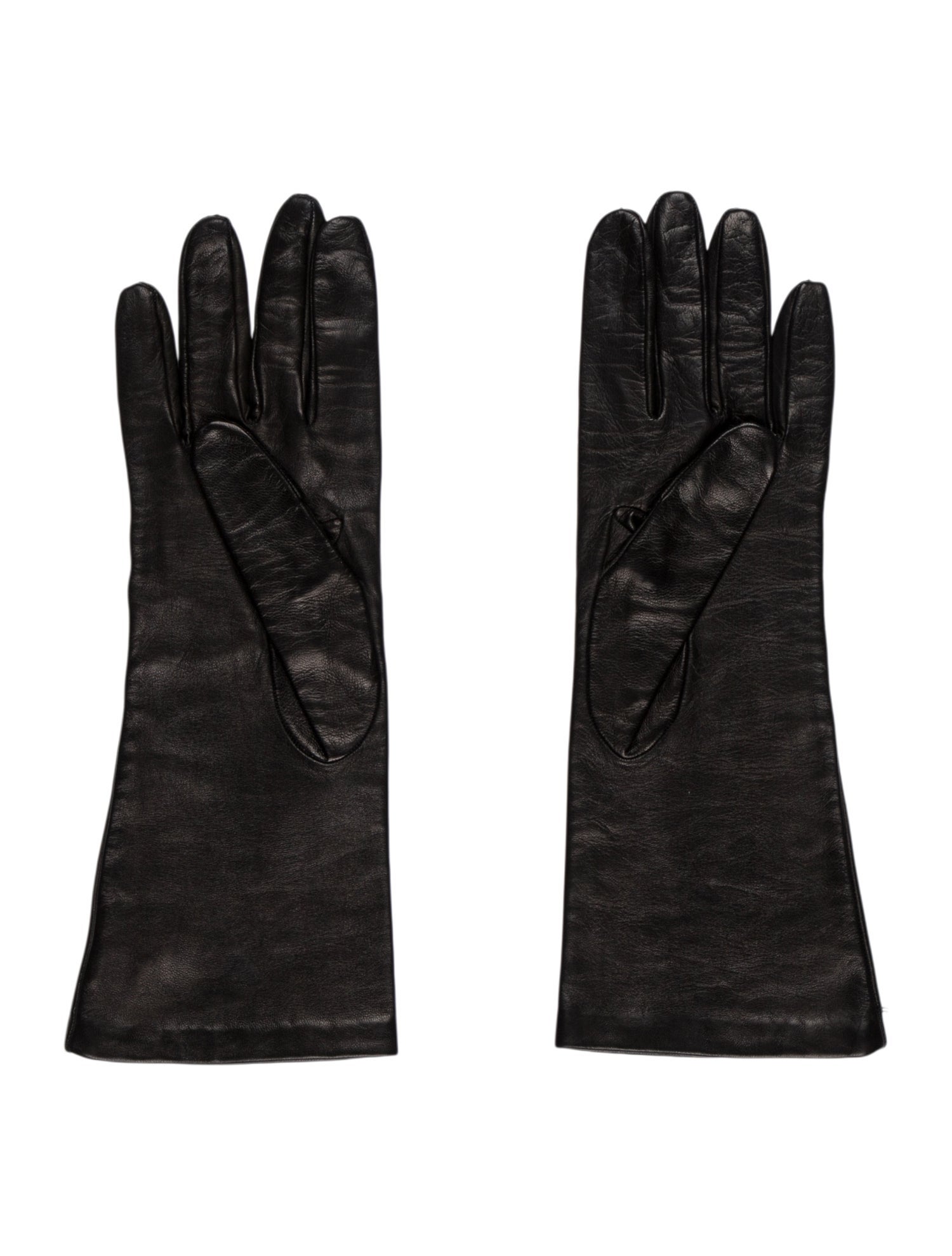 Neiman Marcus Leather Mid-Length Glove
