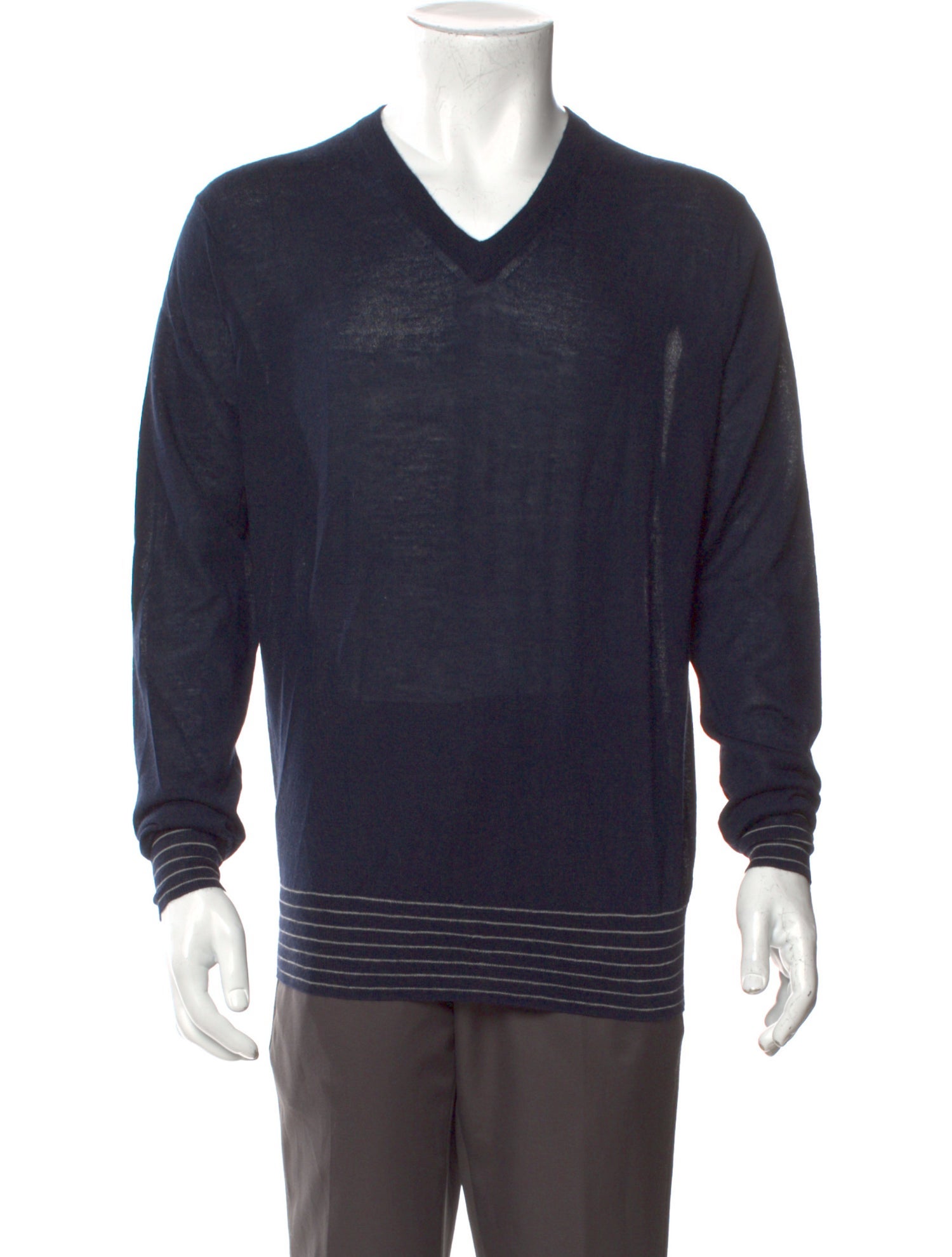 Neiman Marcus Cashmere V-Neck Pullover