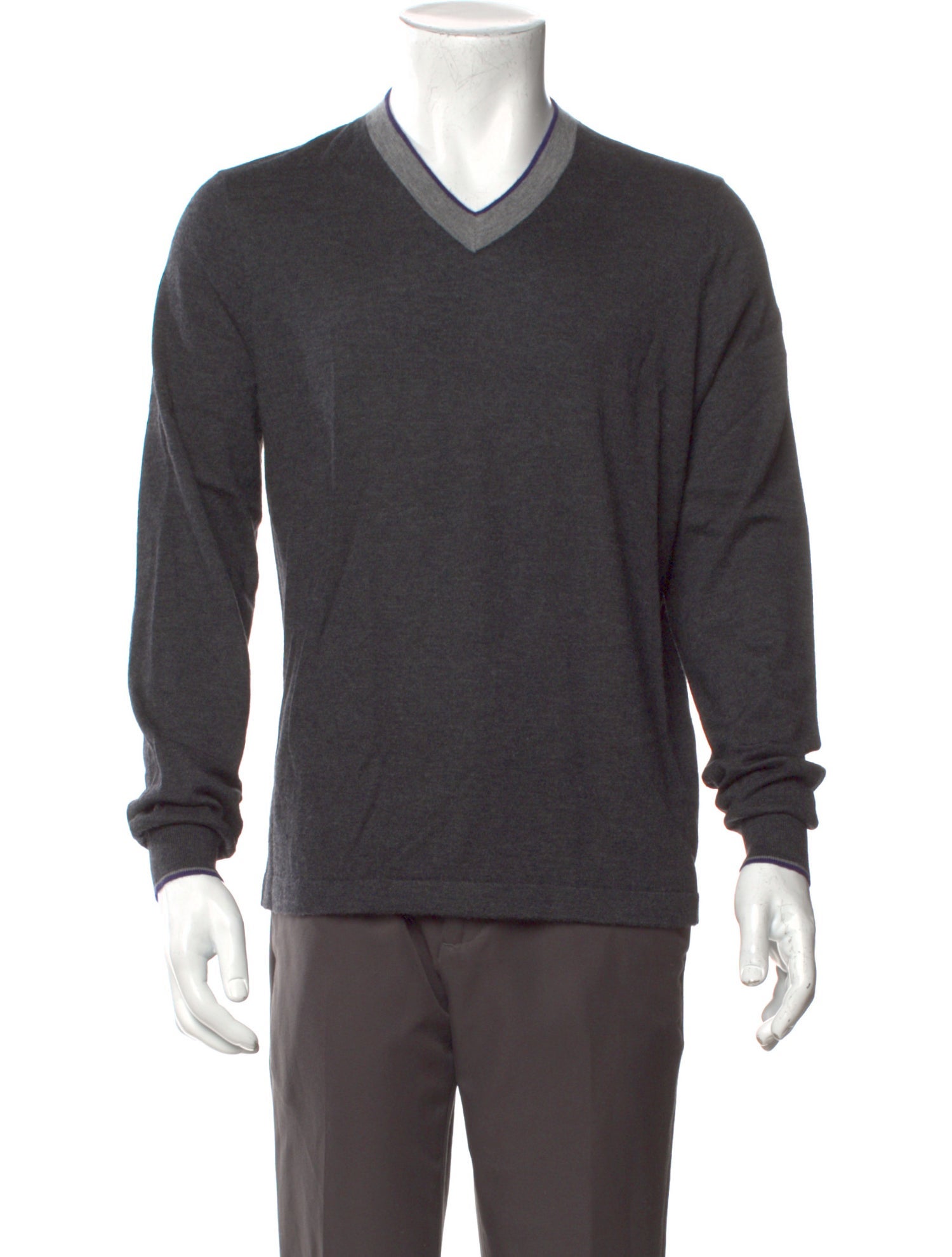Neiman Marcus Cashmere V-Neck Pullover