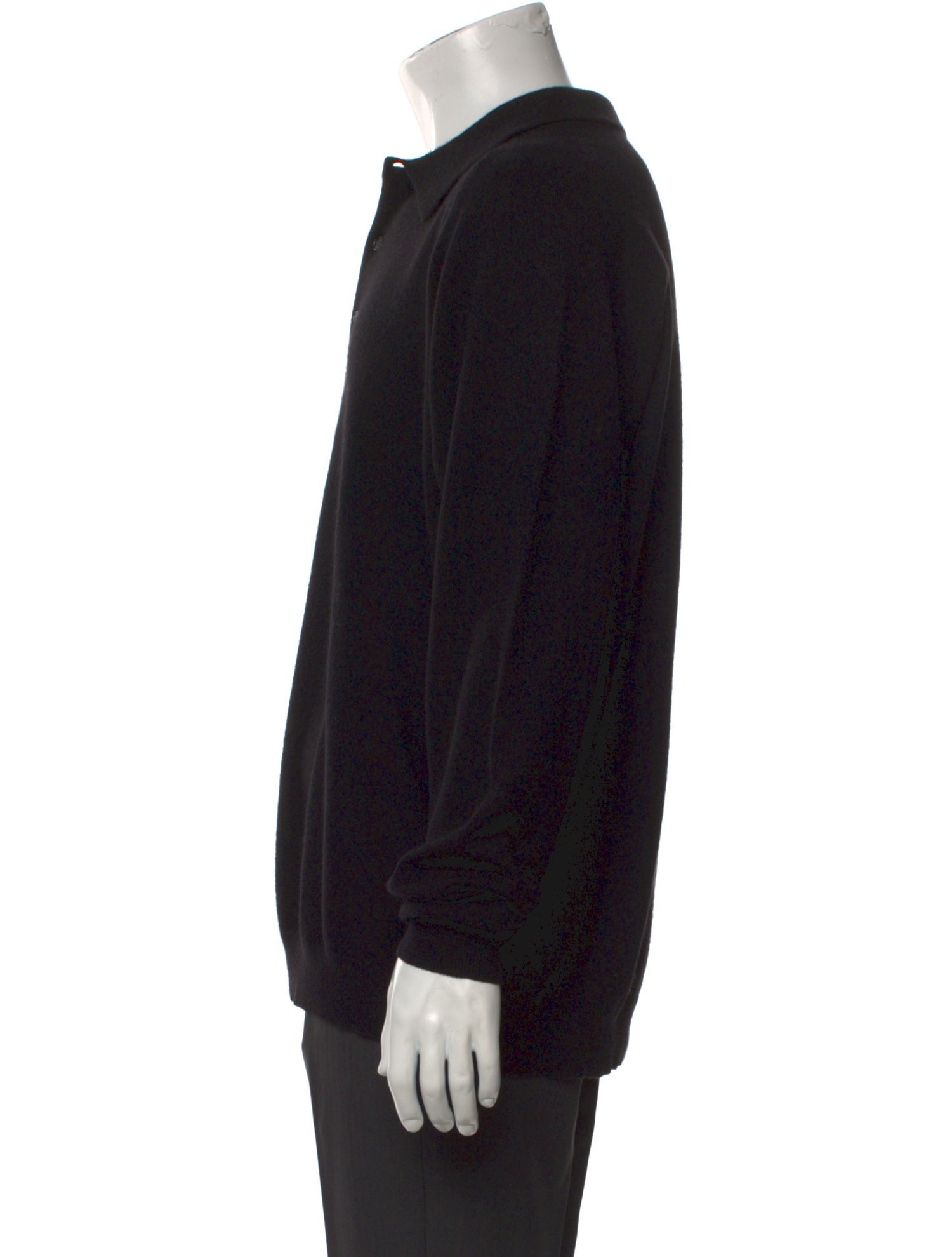 Neiman Marcus Cashmere Collar Polo Sweater