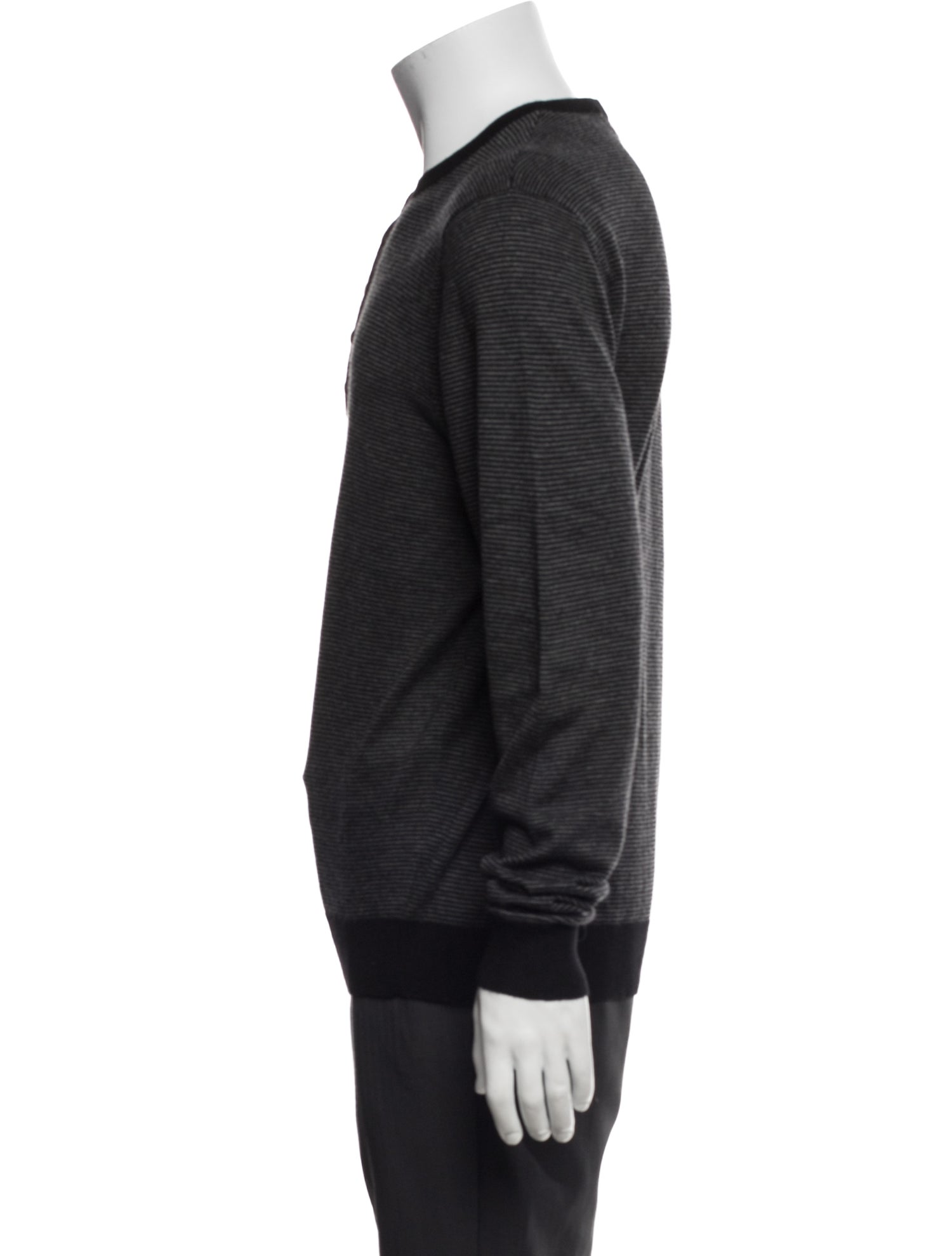 Neiman Marcus Cashmere Striped Pullover