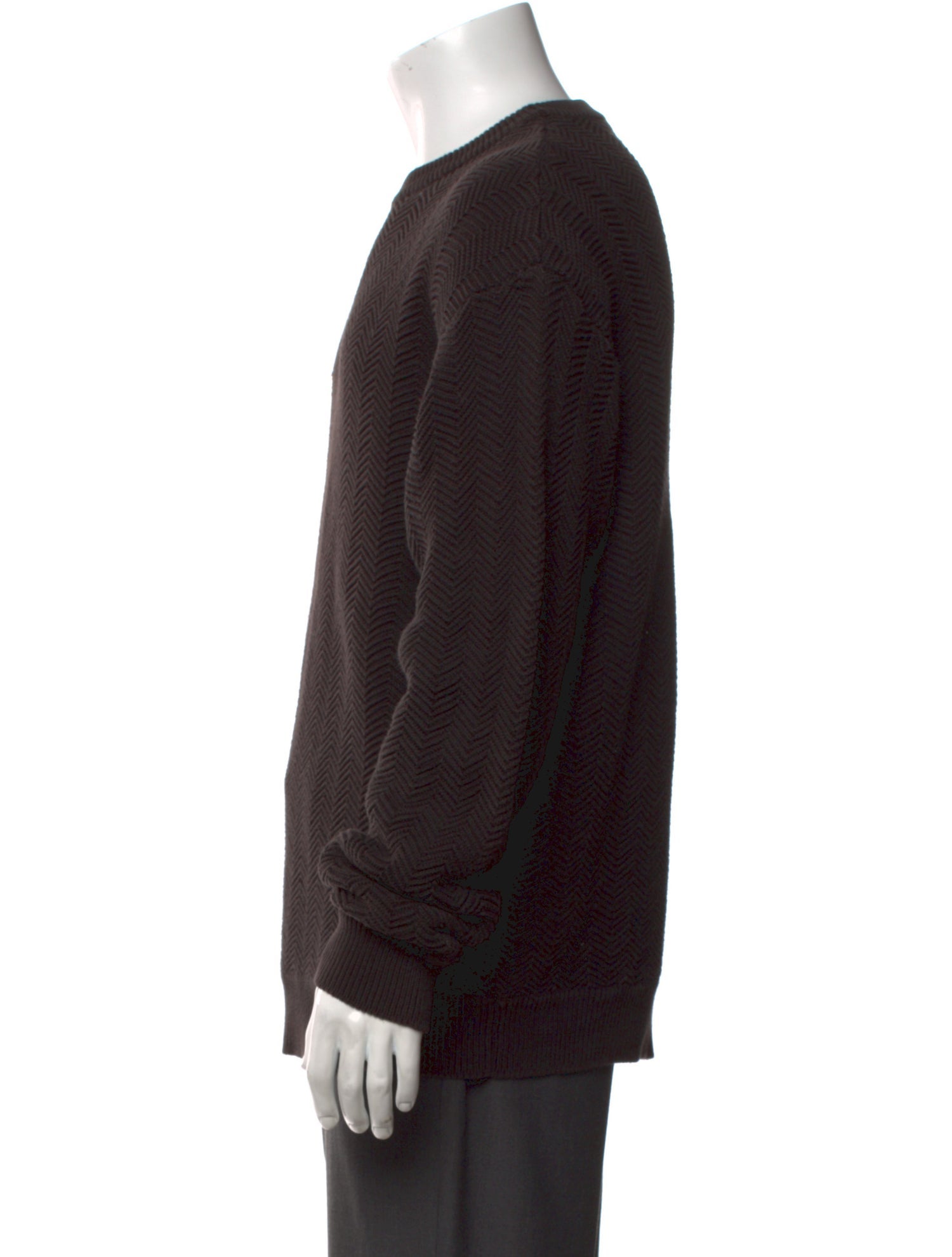 Neiman Marcus Patterned Crew Neck Pullover