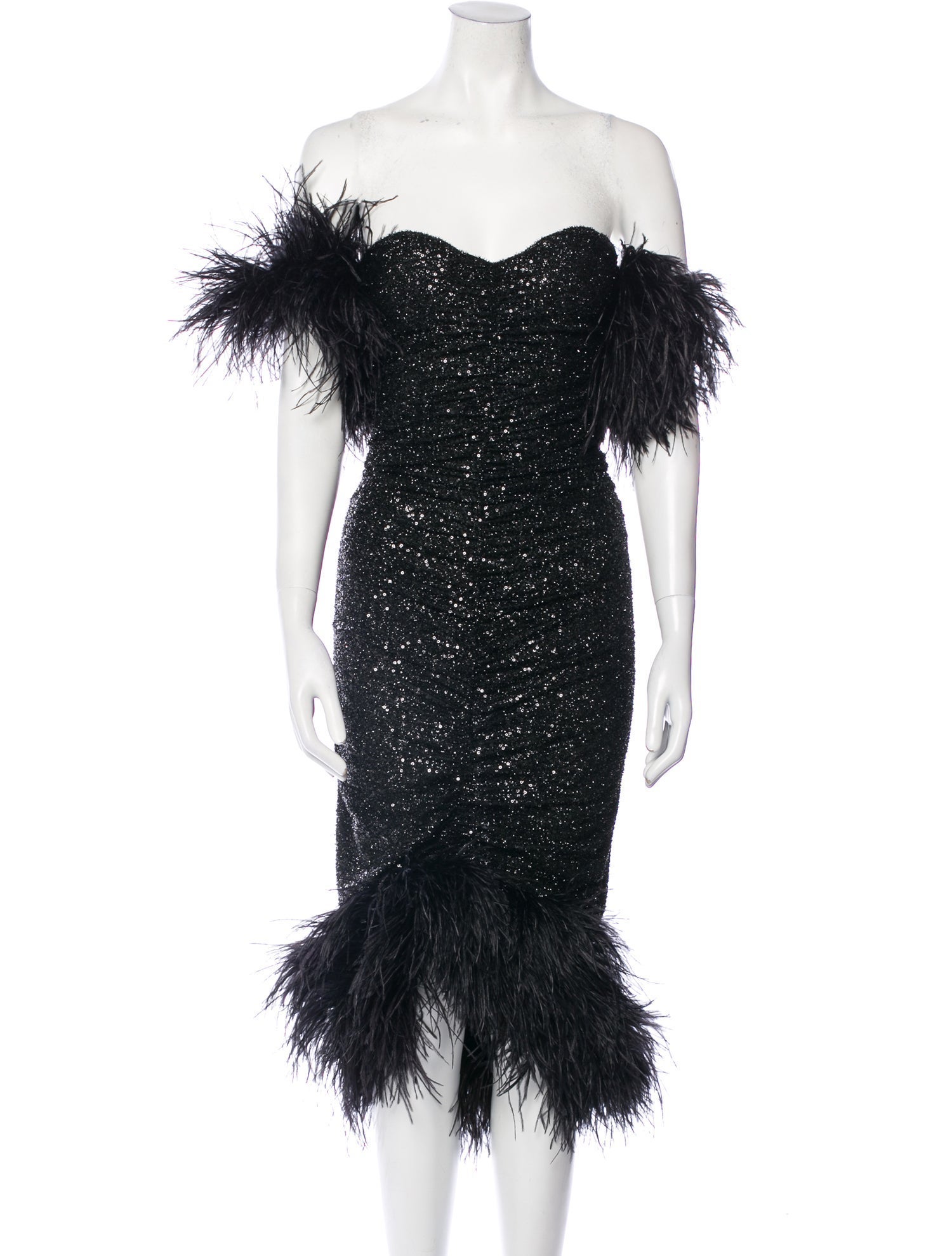 Nervi Strapless Knee-Length Dress