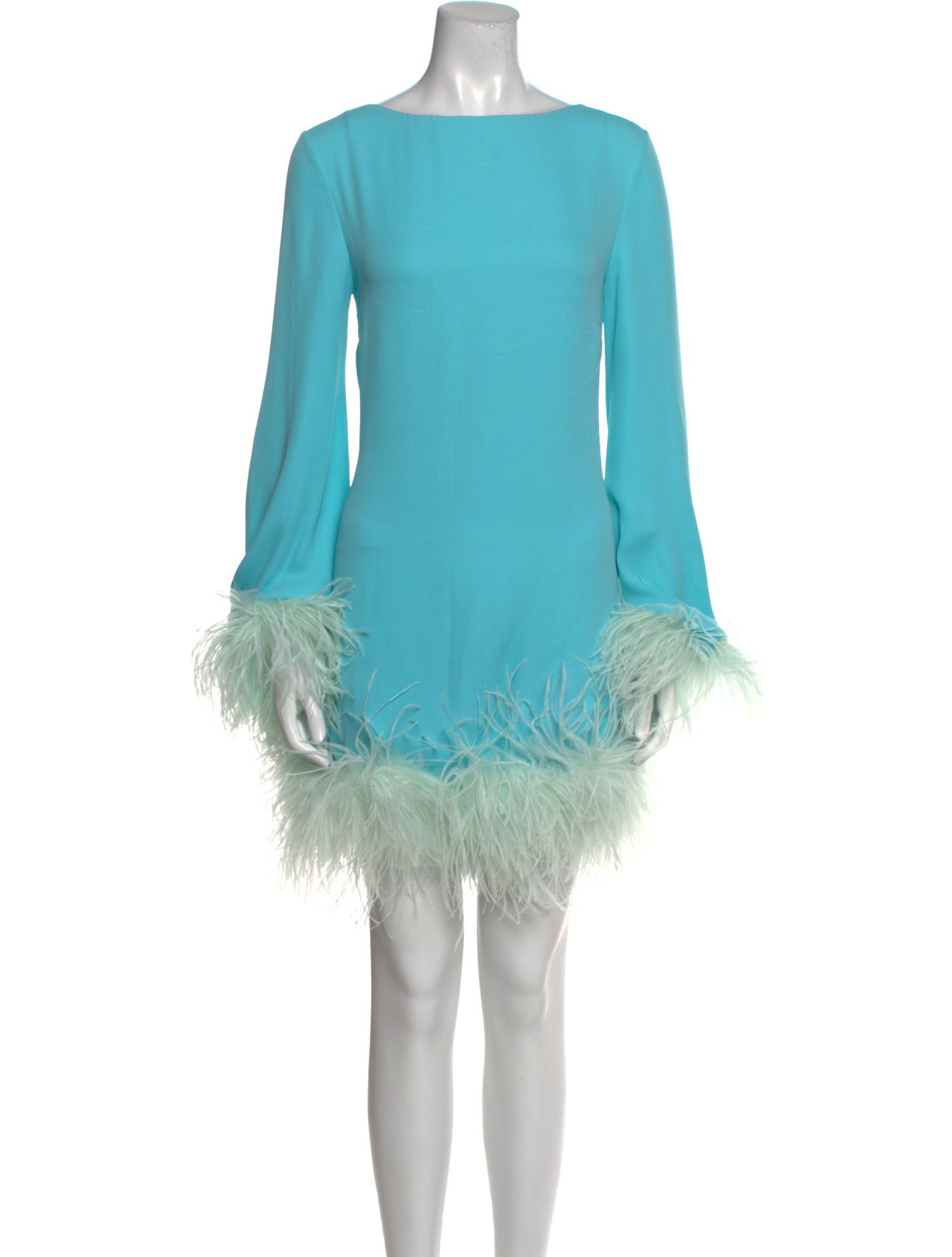 Nervi Bateau Neckline Mini Dress