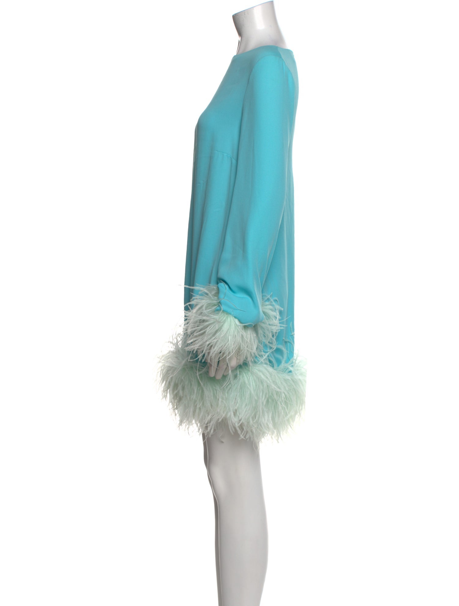 Nervi Bateau Neckline Mini Dress