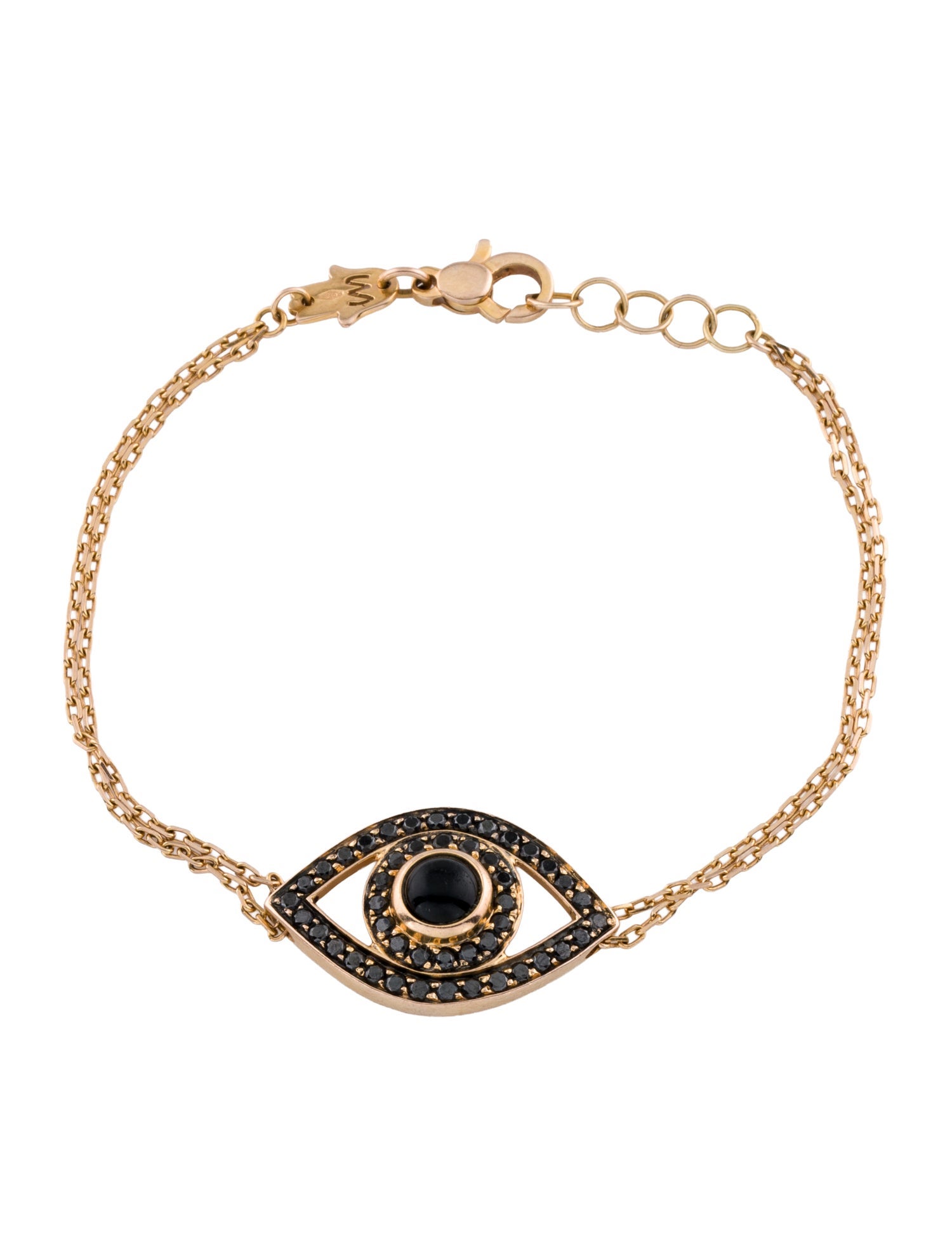 Netali Nissim 18K Onyx & Diamond Evil Eye Bracelet