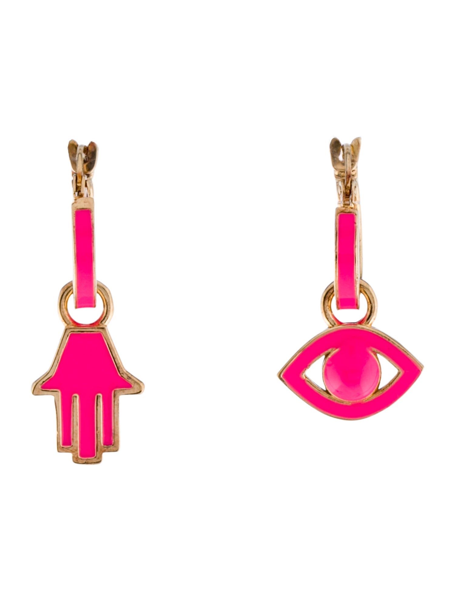 Netali Nissim Enamel Hoop Drop Earring