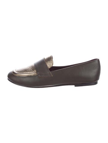 NewbarK Metallic Round-Toe Loafers