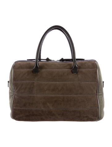NewbarK Colorblock Suede Satchel