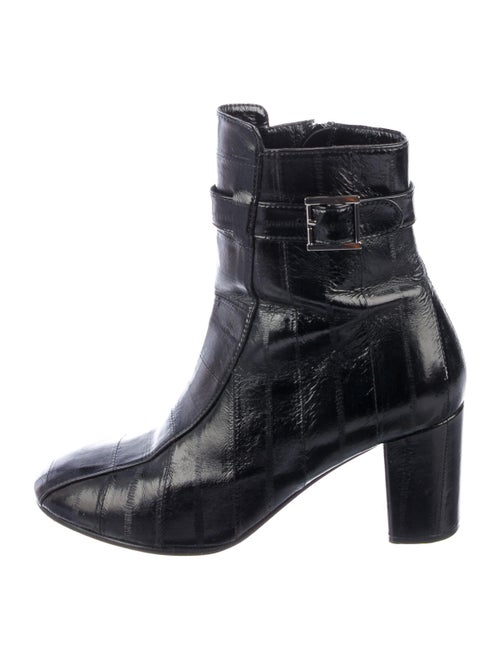 NewbarK Eel Skin Western Boots Black