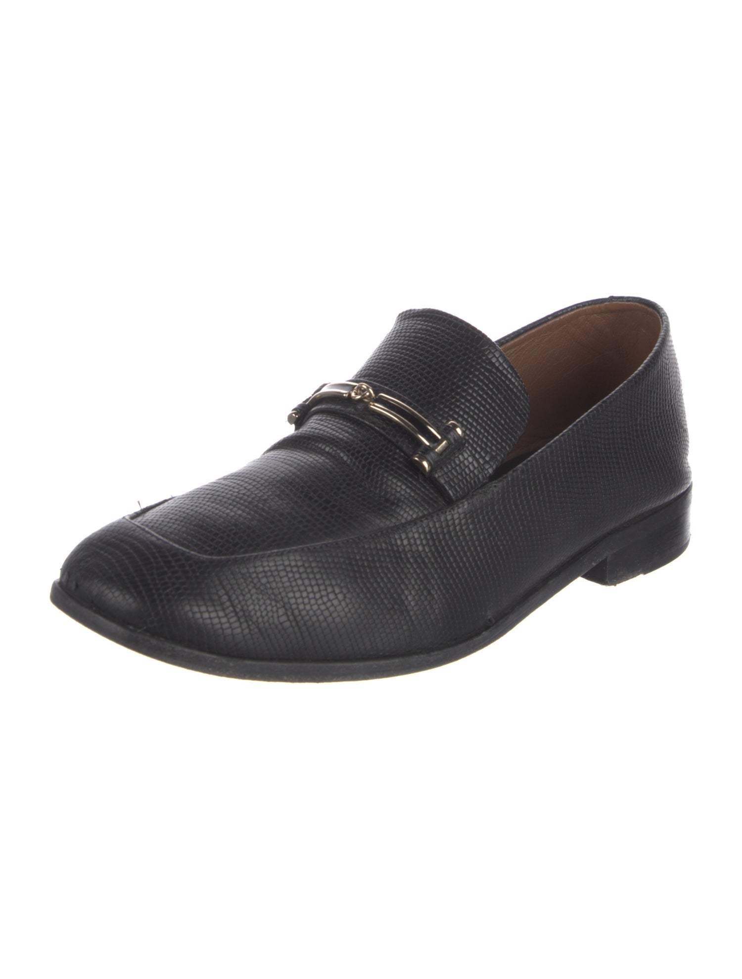 NewbarK Leather Chain-Link Accents Loafers