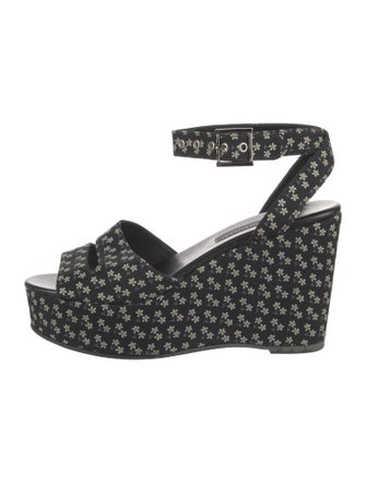 NewbarK Canvas Floral Print Sandals
