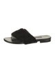 NewbarK Leather Faux Fur Trim Slides