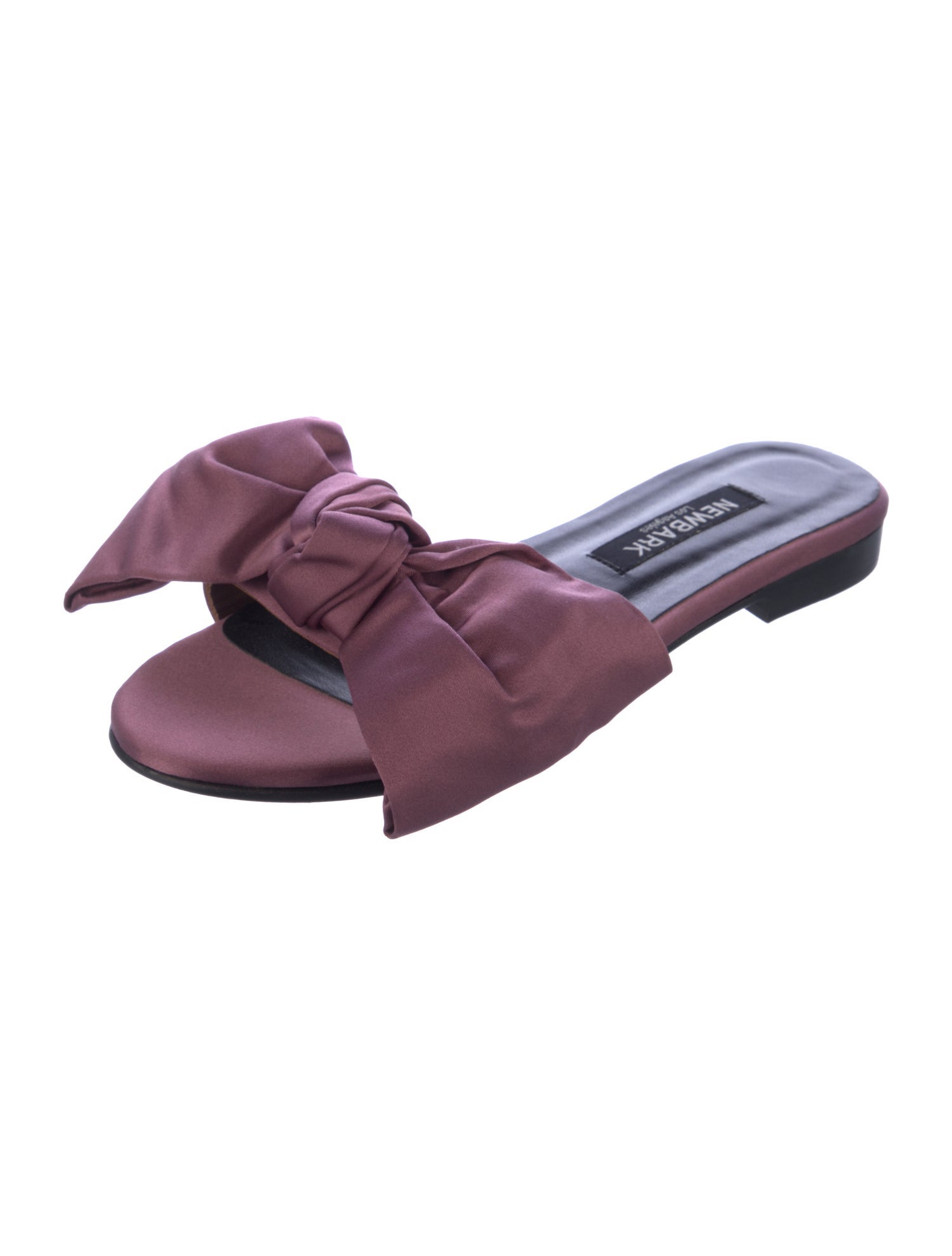 NewbarK Satin Bow Accents Slides