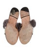 NewbarK Leather Fur Trim Slides