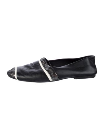 NewbarK Leather Colorblock Pattern Flats