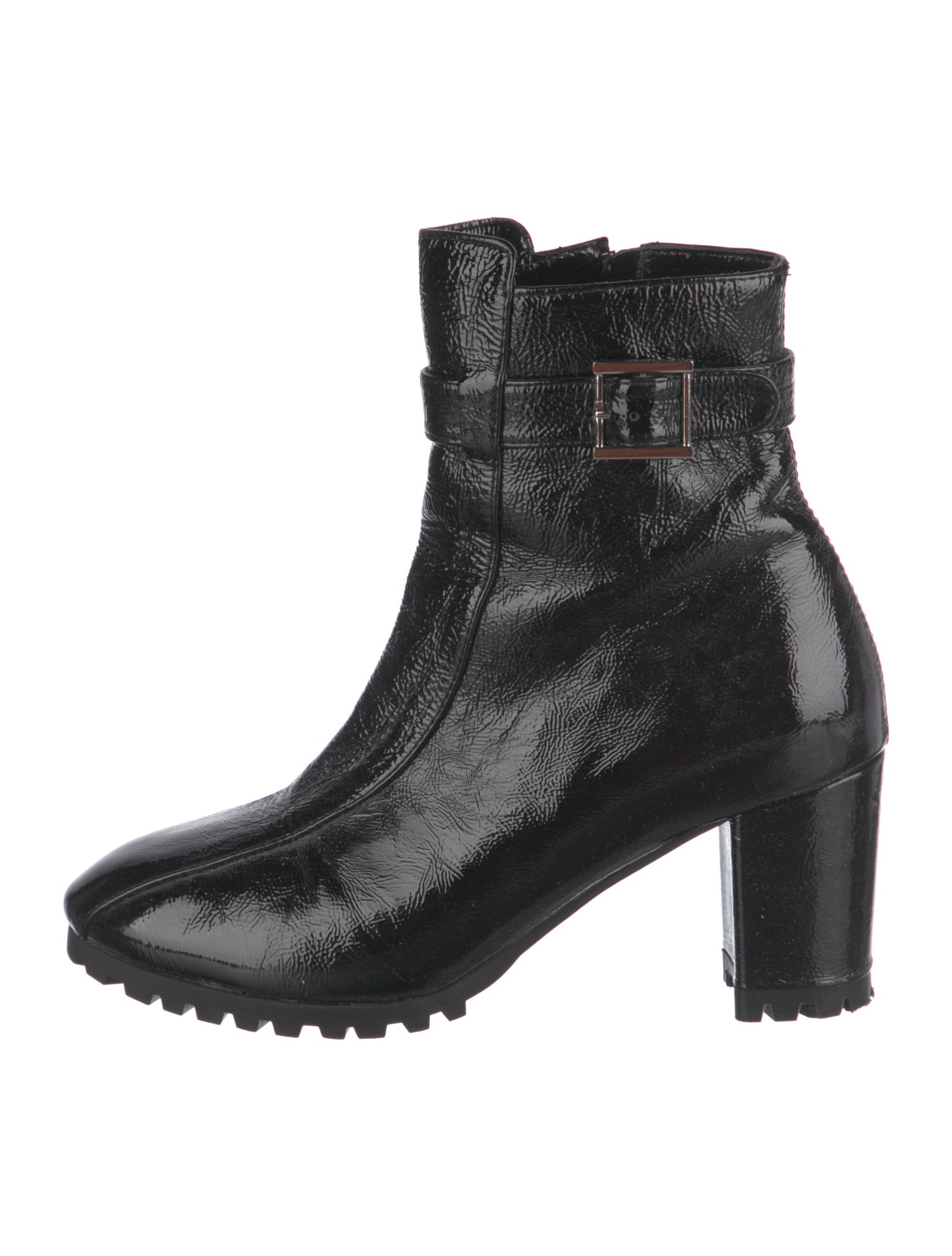 NewbarK Patent Leather Combat Boots