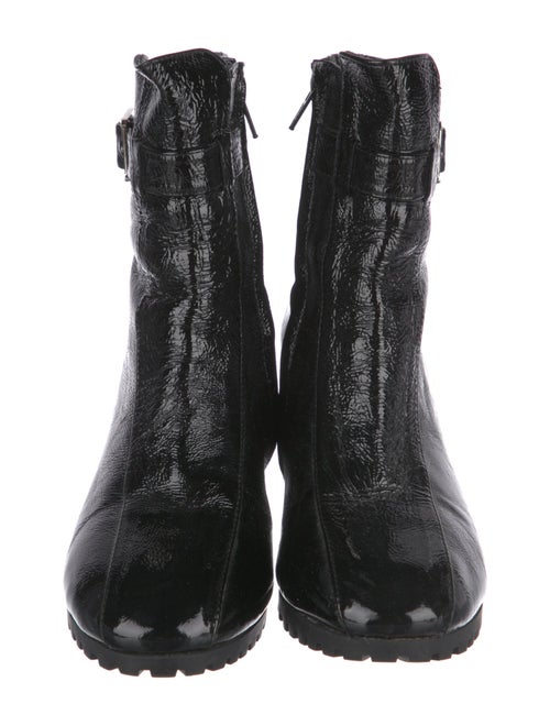 NewbarK Patent Leather Combat Boots