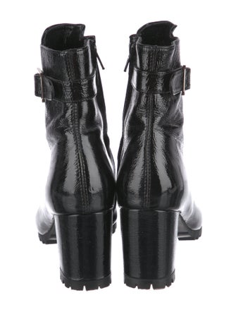 NewbarK Patent Leather Combat Boots
