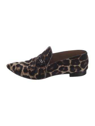 NewbarK Ponyhair Animal Print Loafers