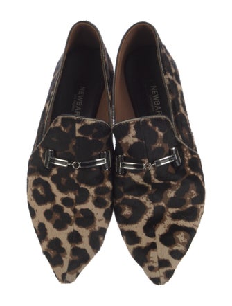 NewbarK Ponyhair Animal Print Loafers