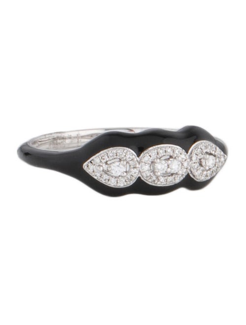 Nigaam 18K Diamond & Enamel Band white
