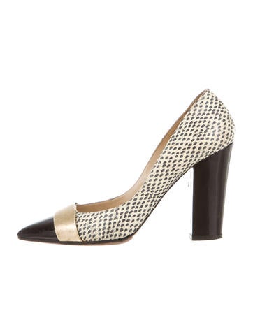 Nicholas Kirkwood Snakeskin Pointed-Toe Pumps