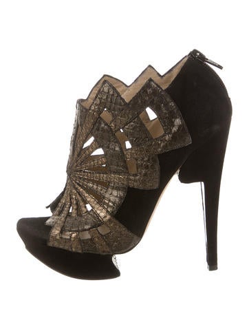 Nicholas Kirkwood Suede Platform Ankle Boots