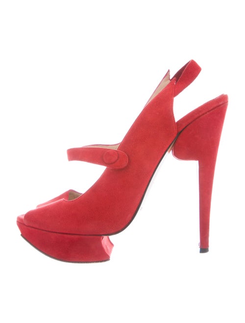 Nicholas Kirkwood Suede Mary Jane Slingback Platfo