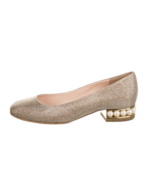 Nicholas Kirkwood Ballet Flats Silver