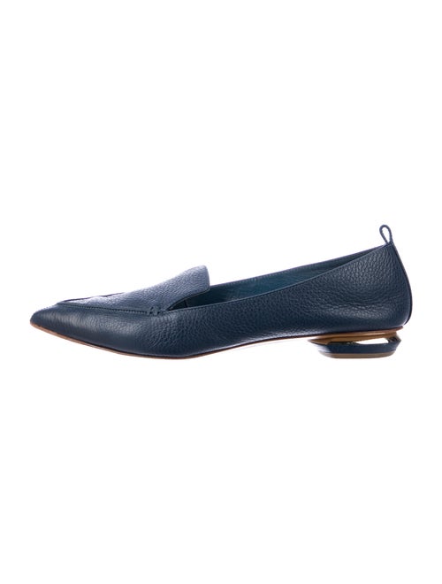 Nicholas Kirkwood Leather Flats Blue